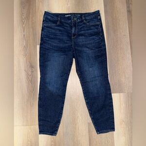 American Eagle Outfitters Women's Deep Blue Skinny Jeans